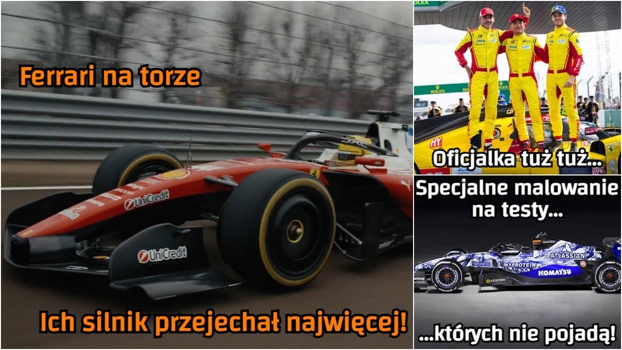 Kubica zaraz ogłosi plany. Williams nie dotrze na testy, Ferrari na torze. #F1 #Kubica #Ferrari