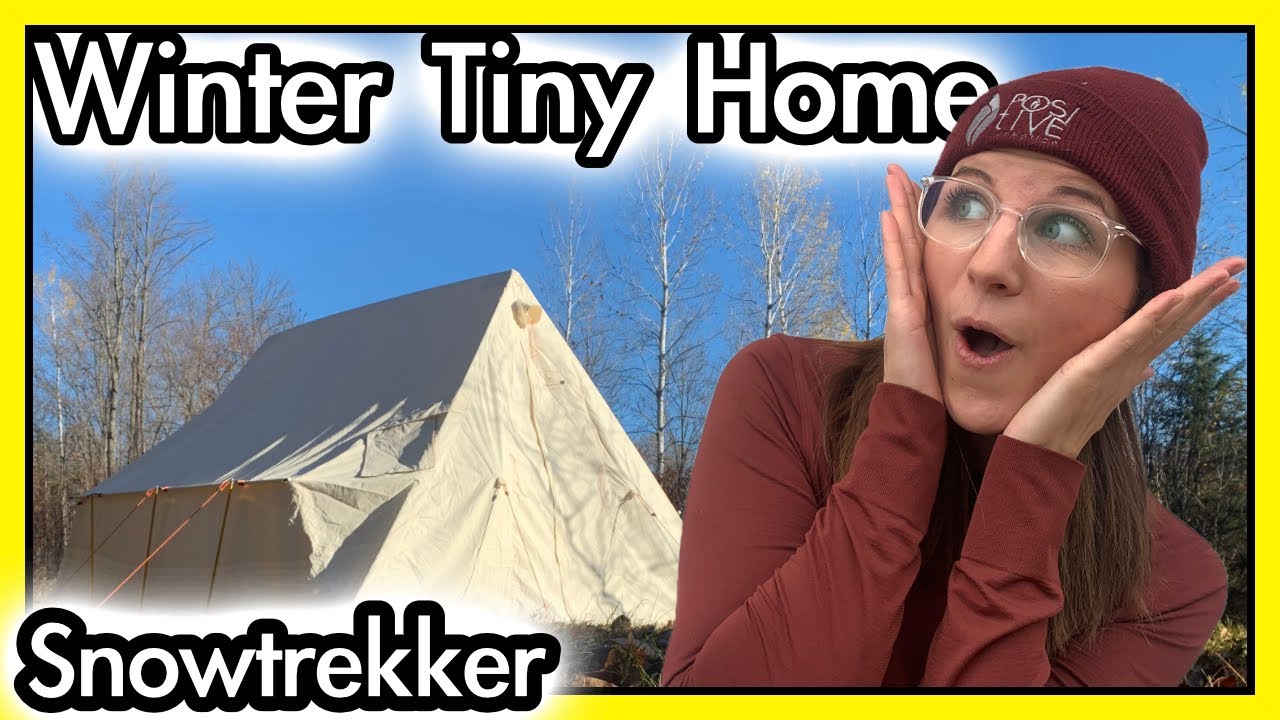 SNOWTREKKER 10x13 Outfitter with Wood Stove setup and first impressions!