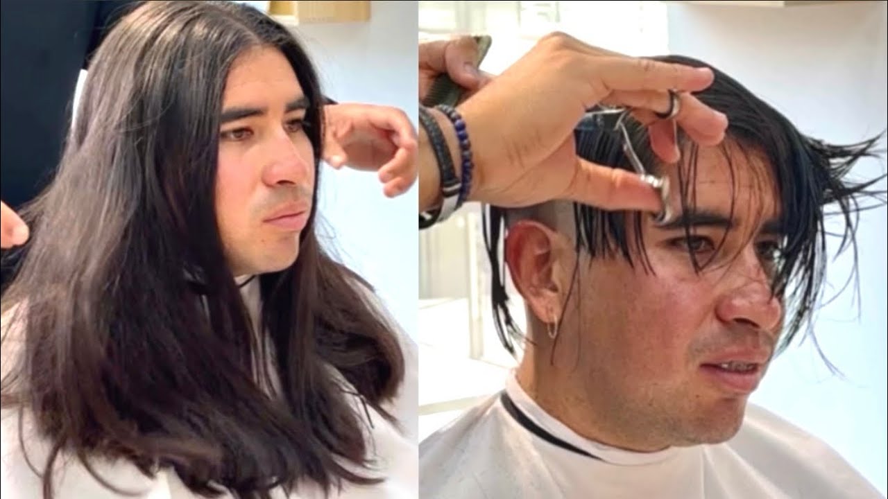 3 años sin cortarse el cabello 😱 CAMBIO INCREÍBLE #hairstyle #haircut #tutorial #textura #fade