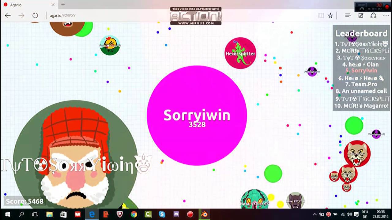 Agar.io Party Gameplay play as Sorryiwin Agar.io