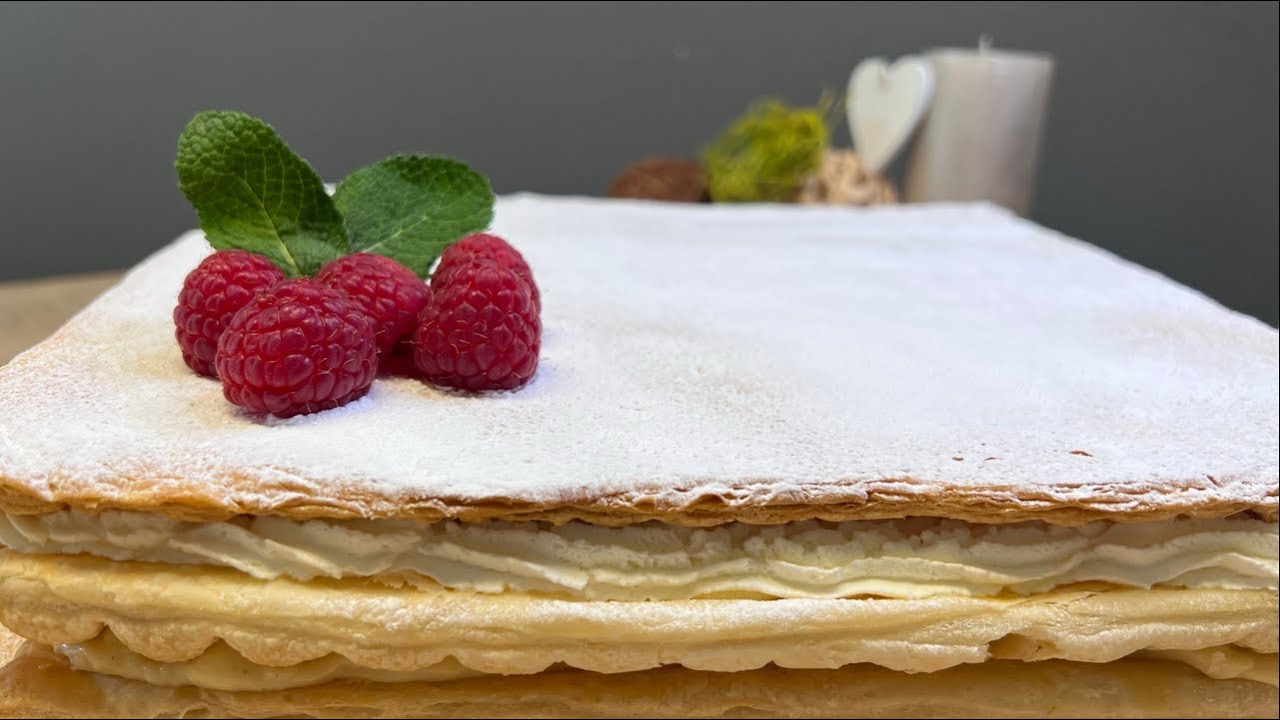🥰 TARTA MILHOJAS de CREMA Y NATA,  receta completa de 😍 mi tarta preferida  #covalplato #postres