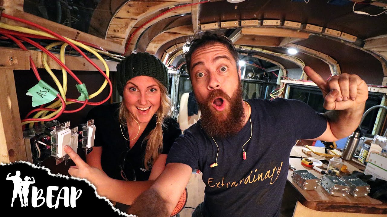 Running Wire and Installing Liteline Slim LED Lights Skoolie Wiring
