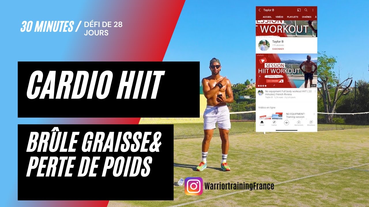 Cardio HIIT Br&ucirc;le Graisse & Perte de poids (sans mat&eacute;riel)  30 minutes