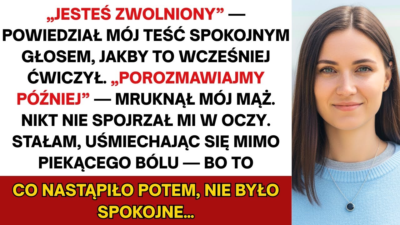 Mój teść zwolnił mnie przy wszystkich — ale rodzina mojego męża zamarła, gdy ja…