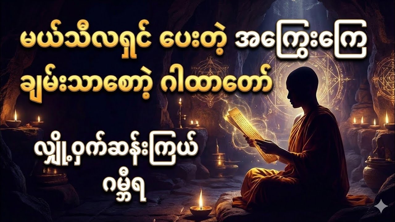 မယ်သီလရှင်တစ်ပါးပေးတဲ့ အကြွေးကြေ ချမ်းသာစေတဲ့ ဂါထာတော်
