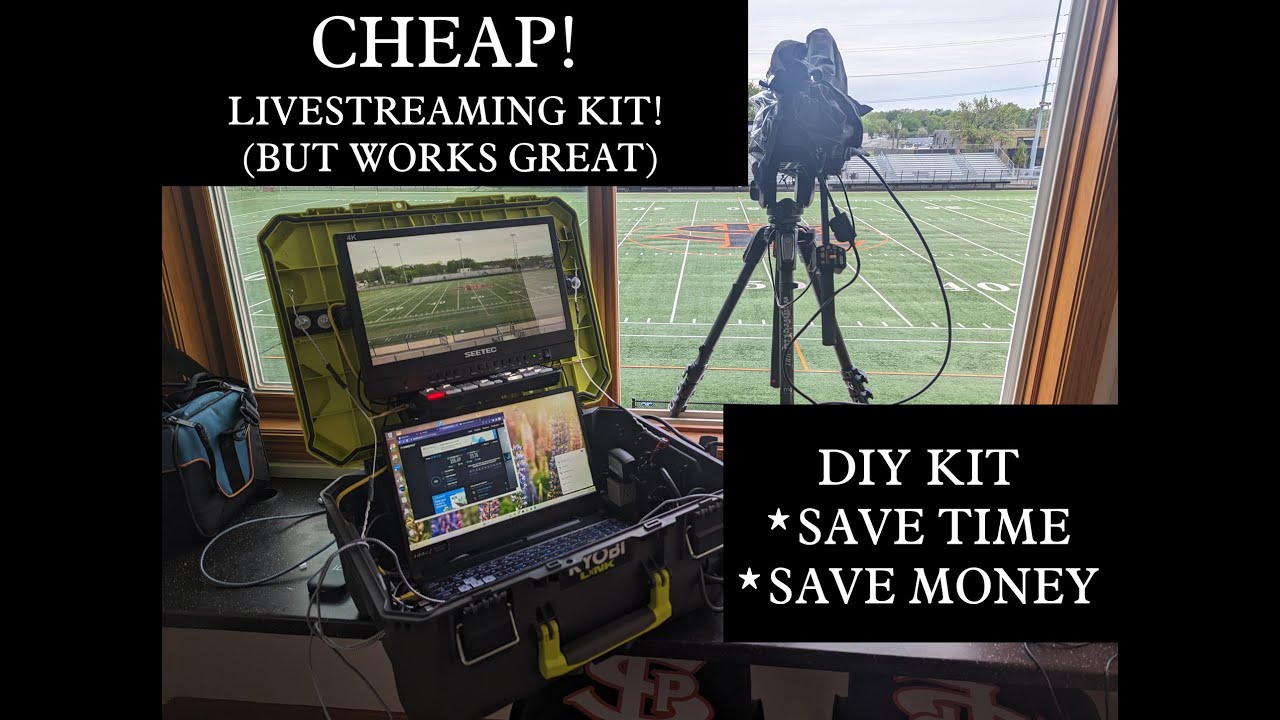 CHEAP! LIVESTREAM Kit Design.  With ATEM and LAPTOP and MONITOR