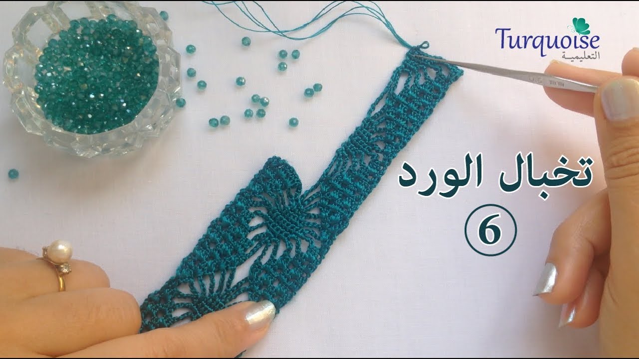 تخبال الورد 6: موديل كروشي صدر نص طوق لجلابة و قفطان مغربي