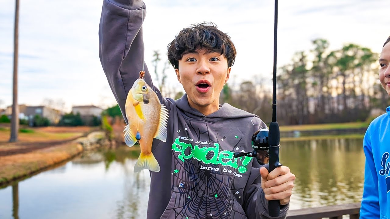 Ray Goes Fishing For The FIRST Time! (He Caught One!)