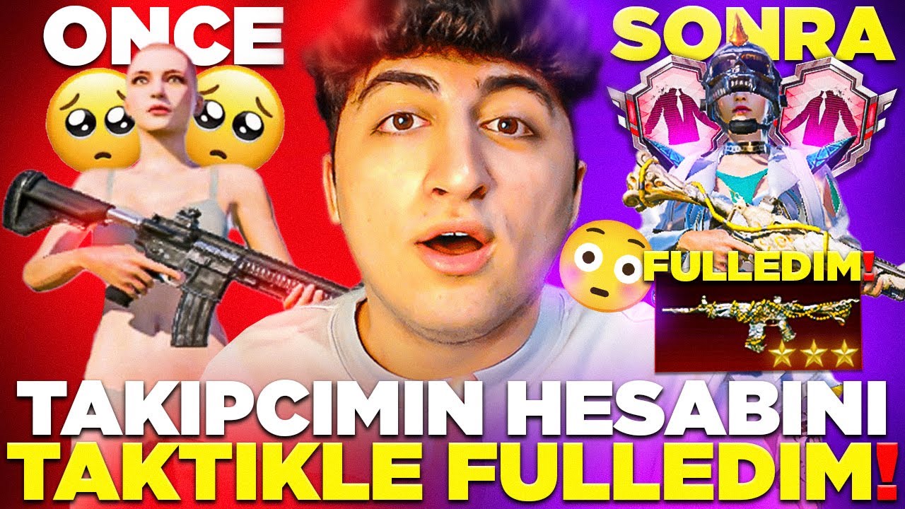 HESABINA HİÇ UC YÜKLEMEMİŞ! TAKTİKLE HESABINI FULLEYİP DESTANSI GÖSTERİŞ YAPTIK! 😲   - PUBG Mobile