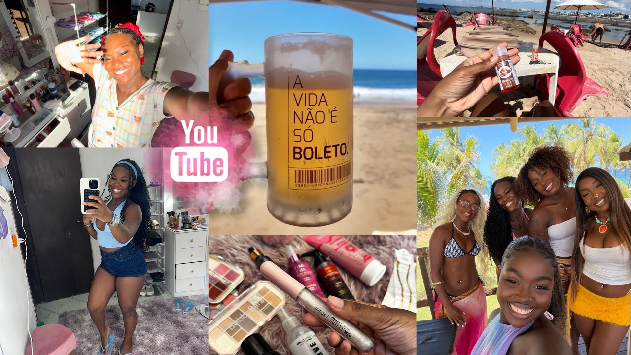 VLOG aleatório/fui na praia, gravei com as meninas, comprinhas e etc… ❤️