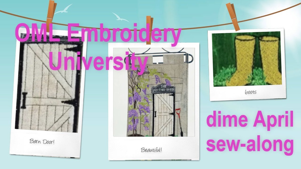 OML Live! Sew along:  dime's April Door ITH in the hoop!  It's beautiful