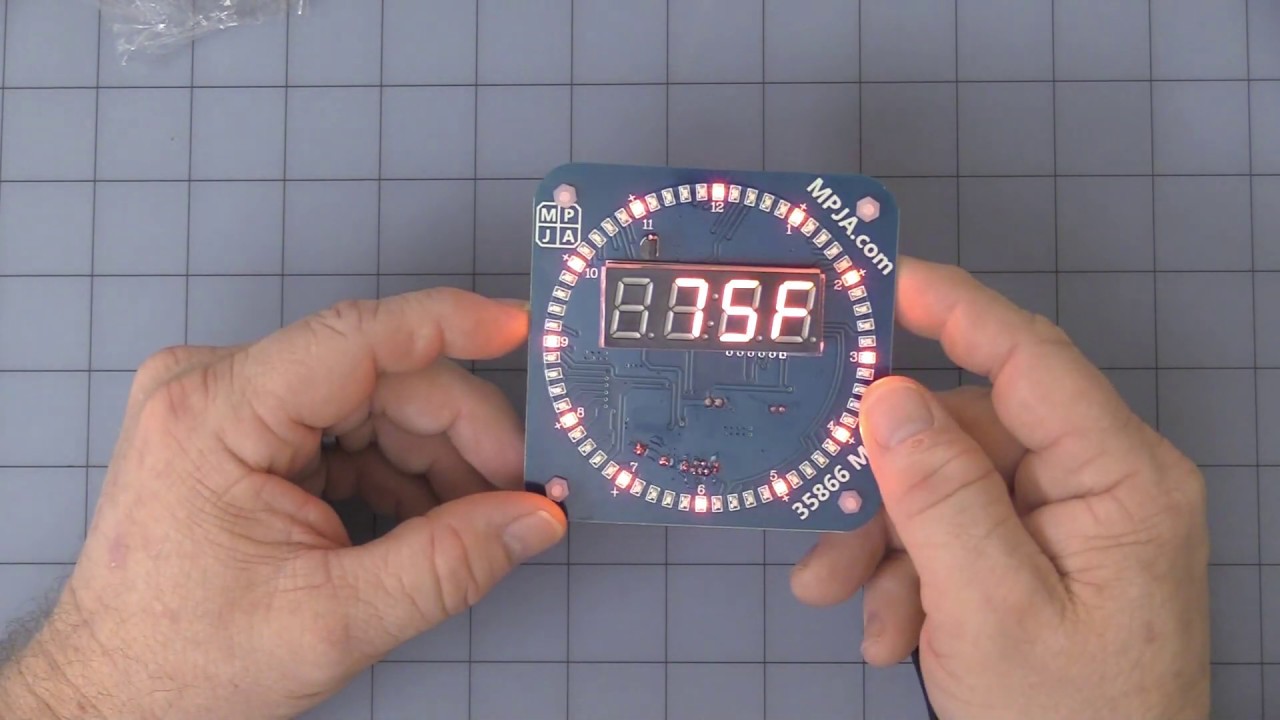 12 Hour AM / PM Digital LED Clock Fahrenheit 35866 MI