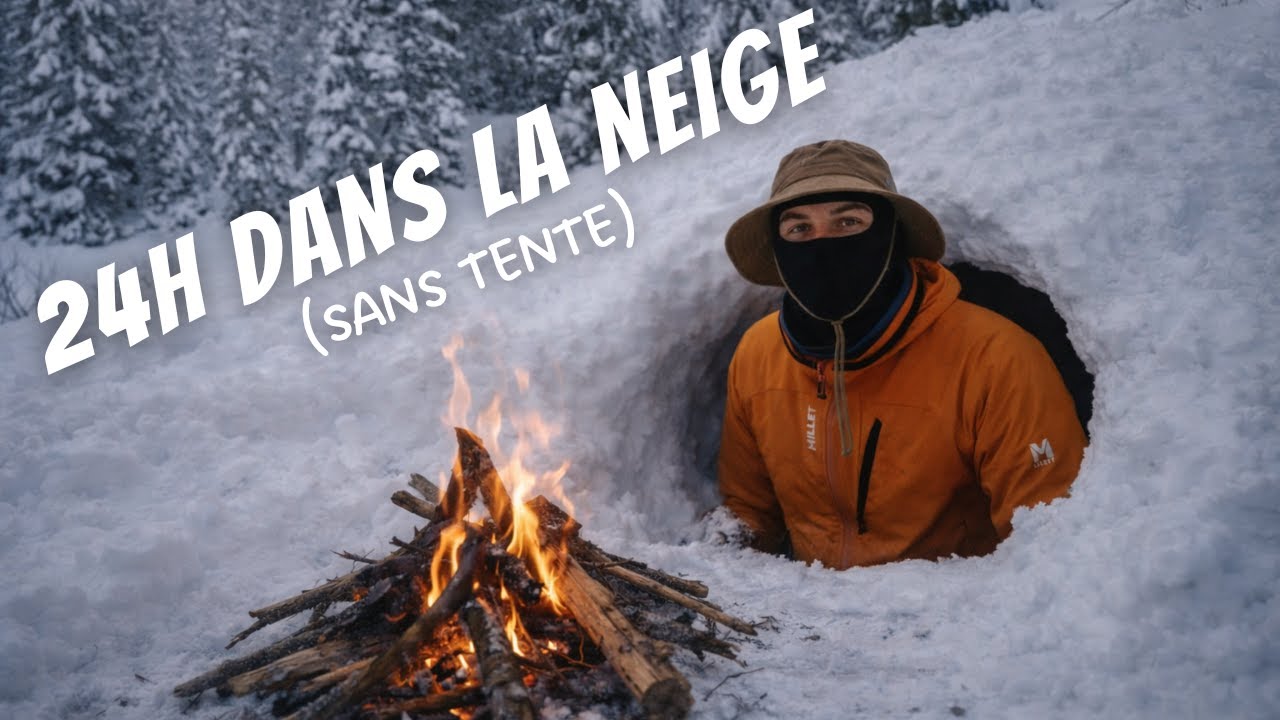 Survivre 24h seul en montagne sans tente, en plein hiver 