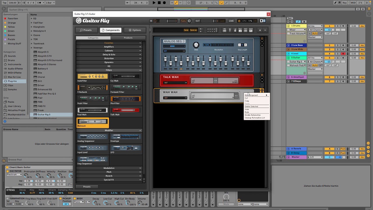 Wah Wah Gitarre mit Guitar Rig 5 und Scarbee Funk Guitarrist