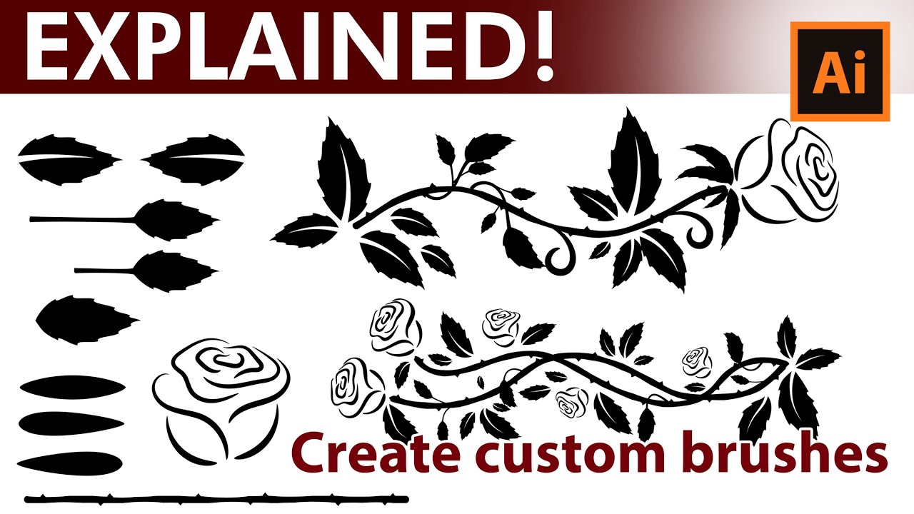 How to Create Custom - Roses - Brushes in - Adobe Illustrator Tutorial - 07