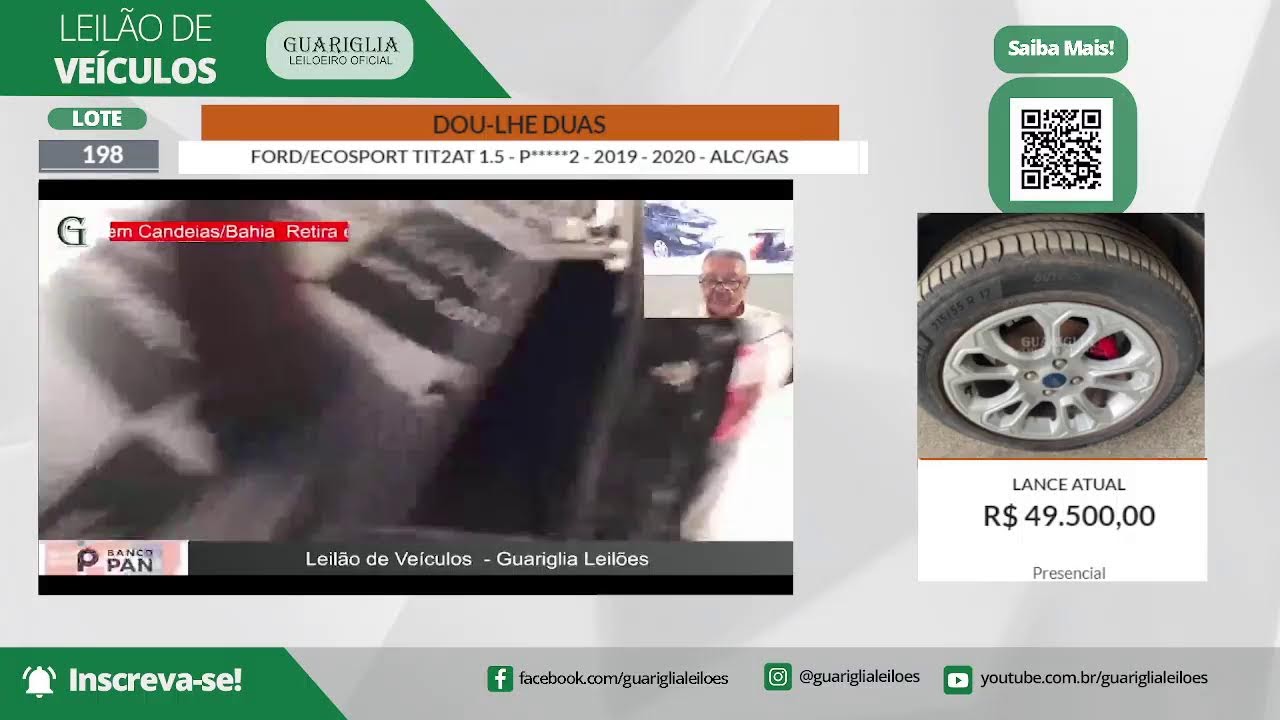 LEILÃO DE VEÍCULOS EM CAÇAPAVA/SP - 12/02/26