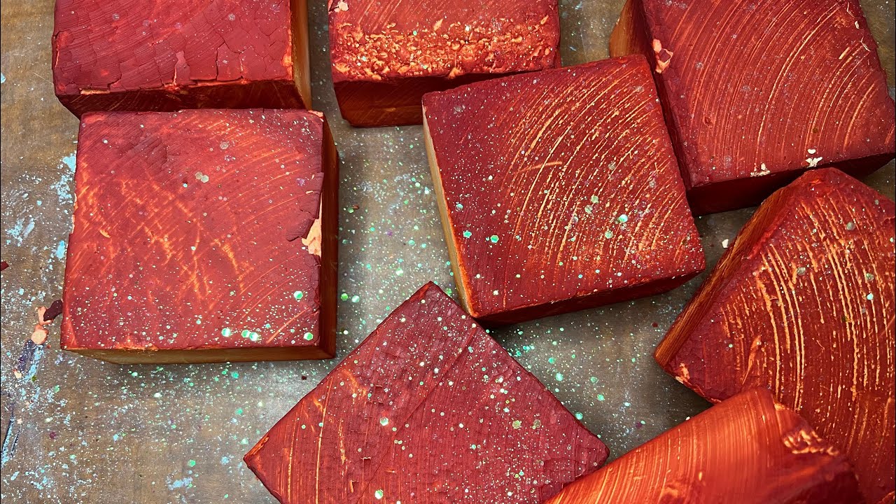 Soft and crunchy gym chalk blocks| Oddly satisfying| Relaxing| Asmr