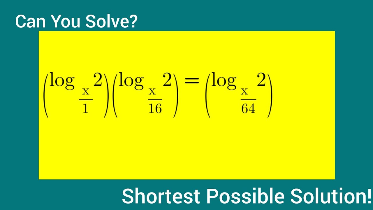 Logarithmic Equation with different bases/Math Olympiad/Competitive Exams #maths, #algebra