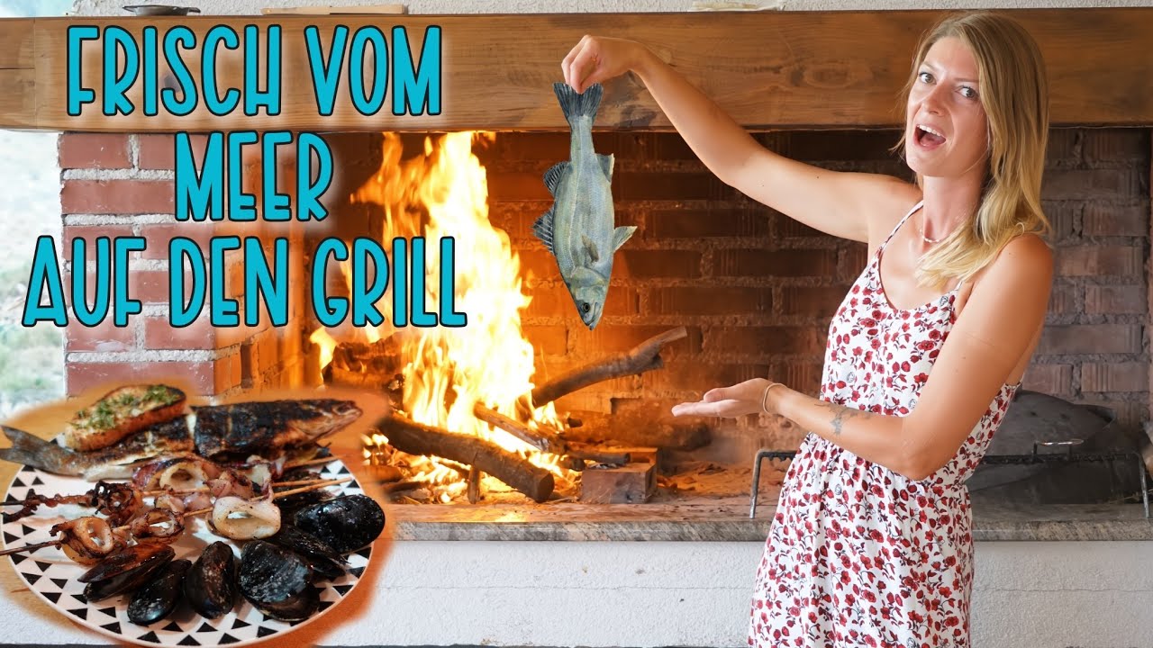 🔥Mediterranes Grillen am offenen Feuer 🌡️Sommer🌞Sonne🐟Fisch& Flammen🔥