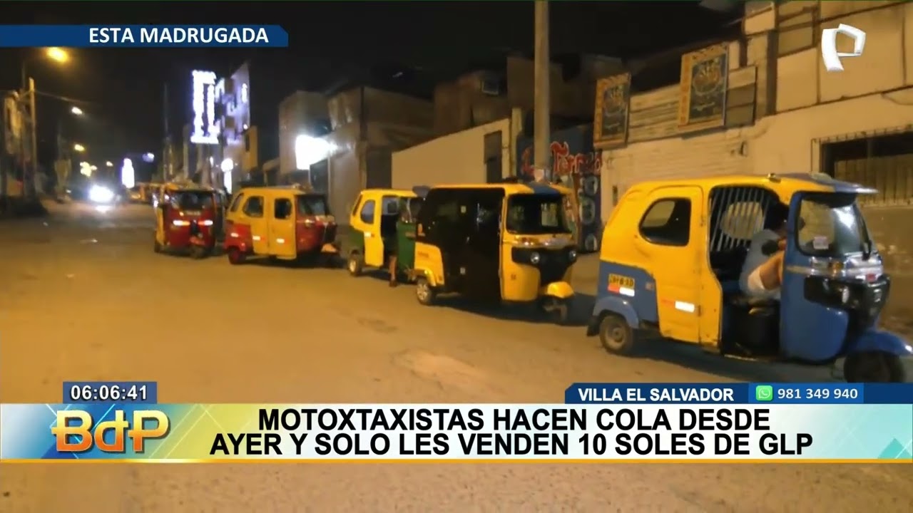 Mototaxistas se amanecen en grifos solo para llenar 10 soles de GLP