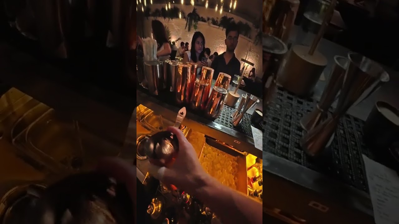 POV cocktail bar service 