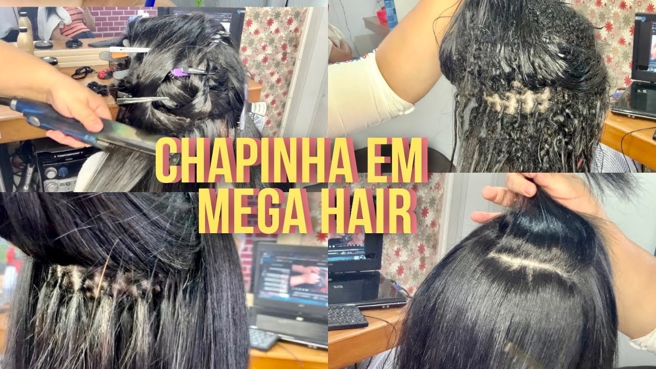 #Como passar chapinha em #cabelo com #mega hair