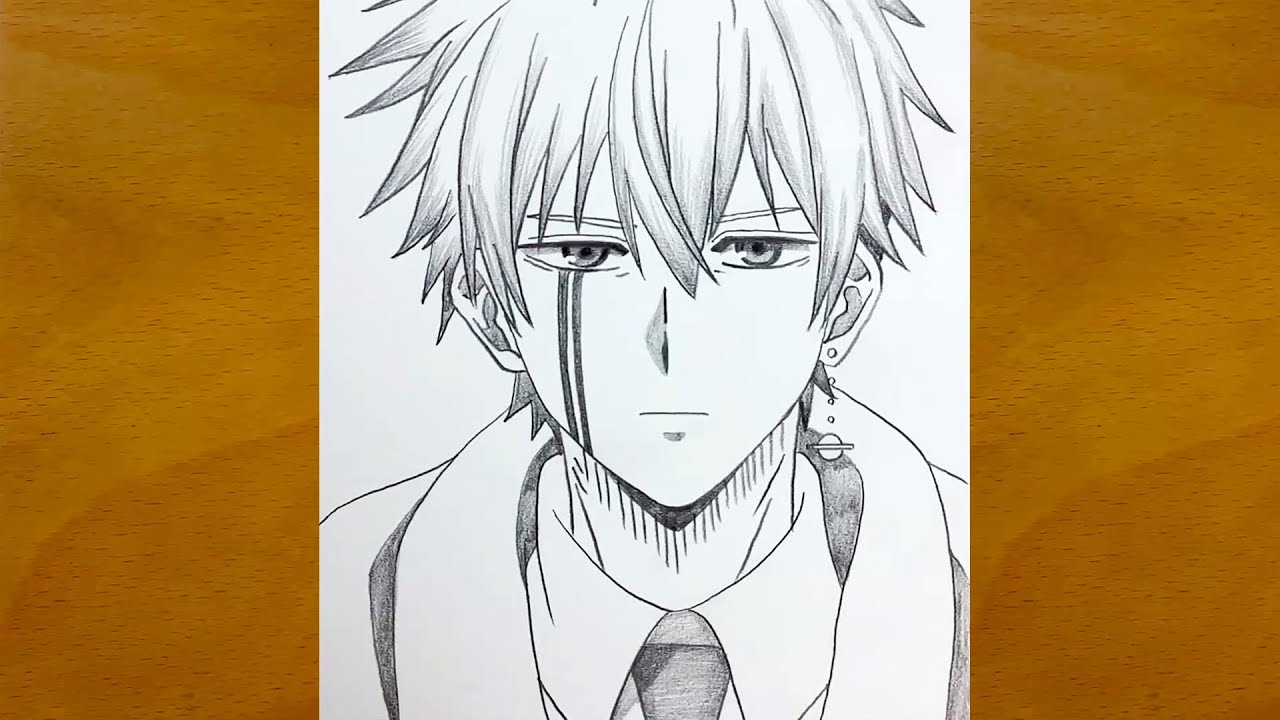 Anime sketch | How to Draw Lance Crown from Mashle Magic and Muscles | step by step | draw anime