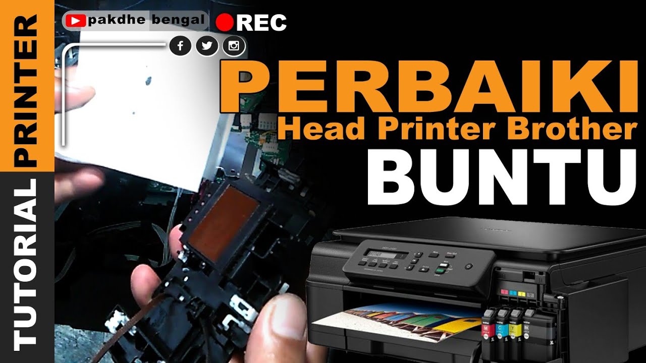 Perbaiki Head Buntu Printer Brother DCP-J105, cara service head printer brother