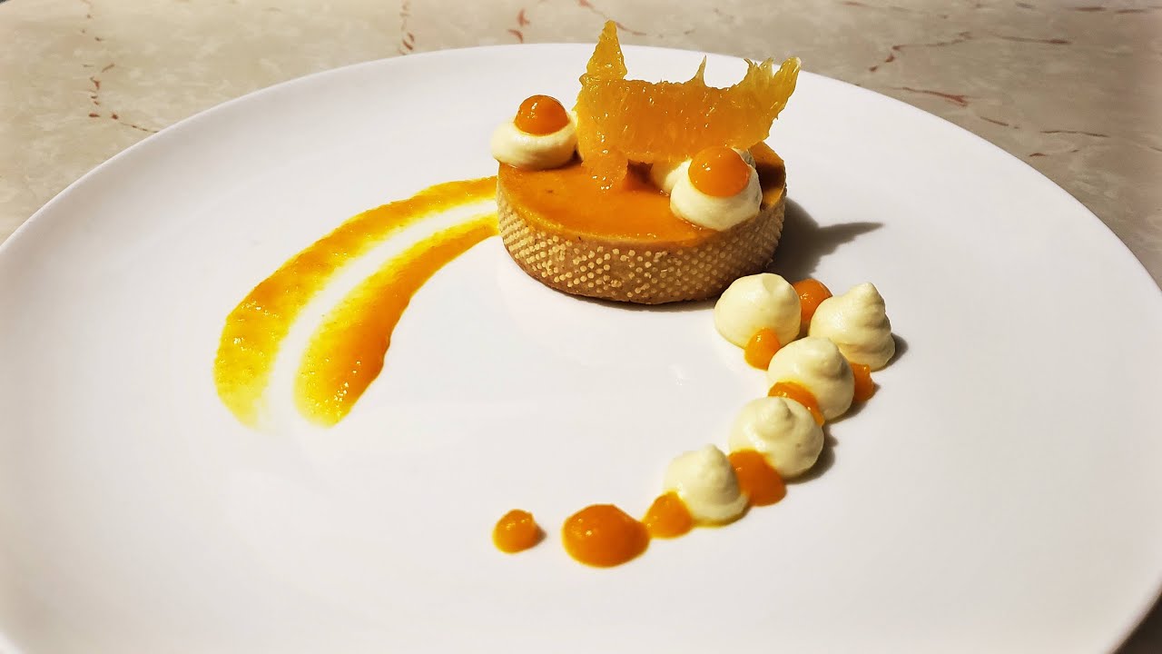 Plating an Orange Tart || Plated Dessert || Plating Practice