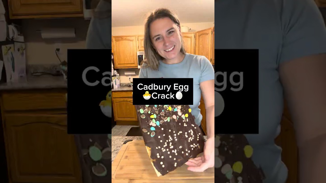 Рецепт шоколадной плитки Cadbury Egg Crack | Простая пасхальная ириска с крекерами 🐣🍫