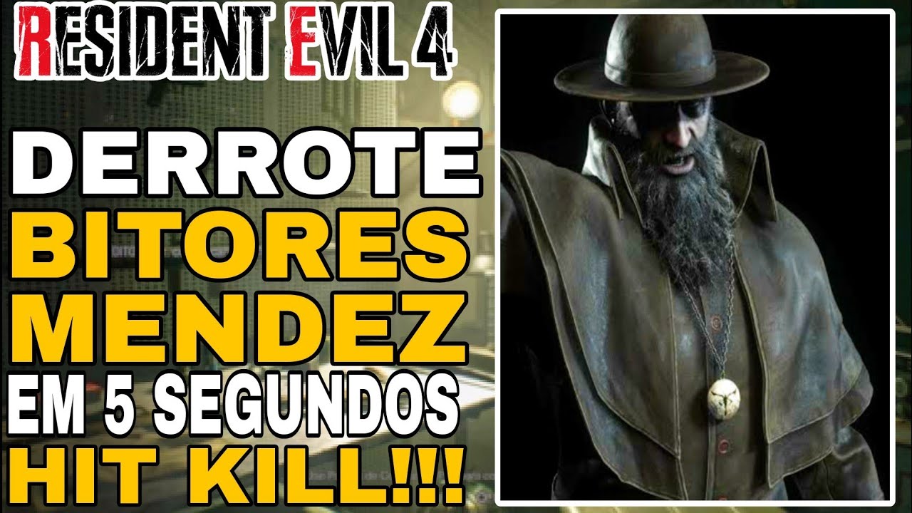 Resident Evil 4 Remake Derrote o Bitores Mendez em  5 Segundos (Hit kill)