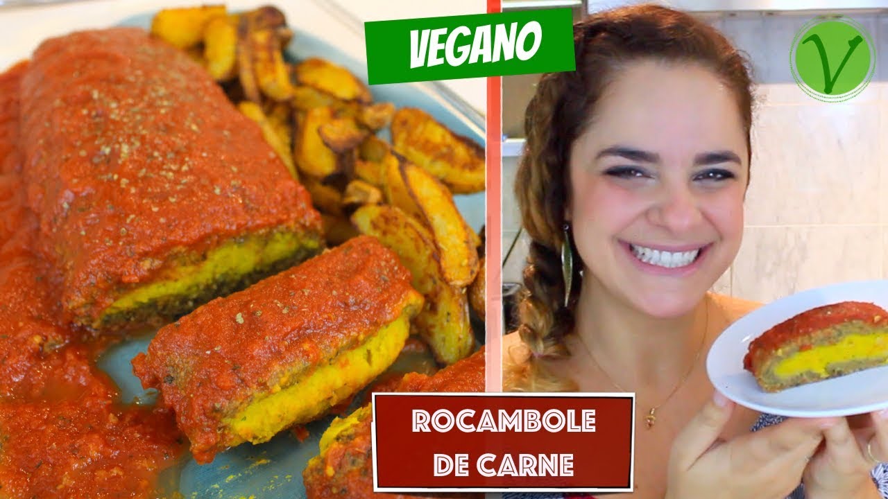 ROCAMBOLE DE CARNE RECHEADO (VEGANO/SEM SOJA) #641 | Receitas da Mussinha