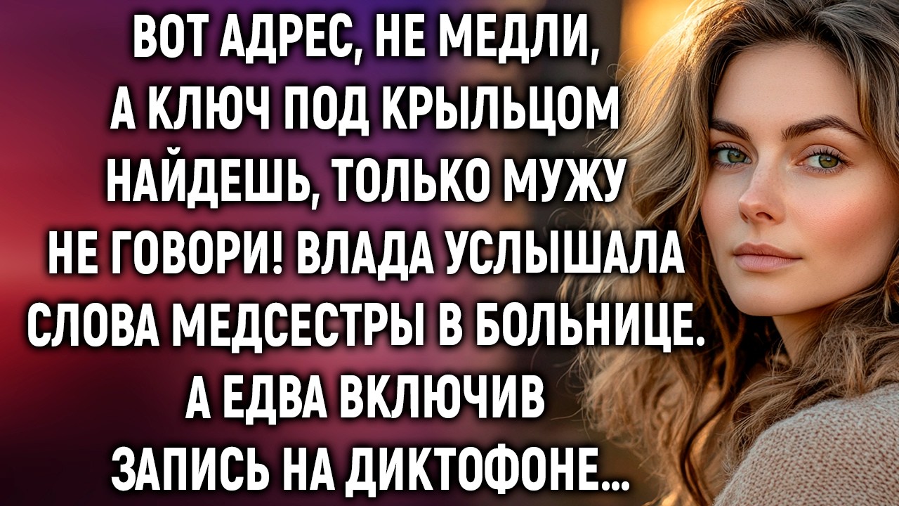 Вот адрес, не медли, а ключ под крыльцом найдешь, только мужу не говори. А едва включив запись&hellip;