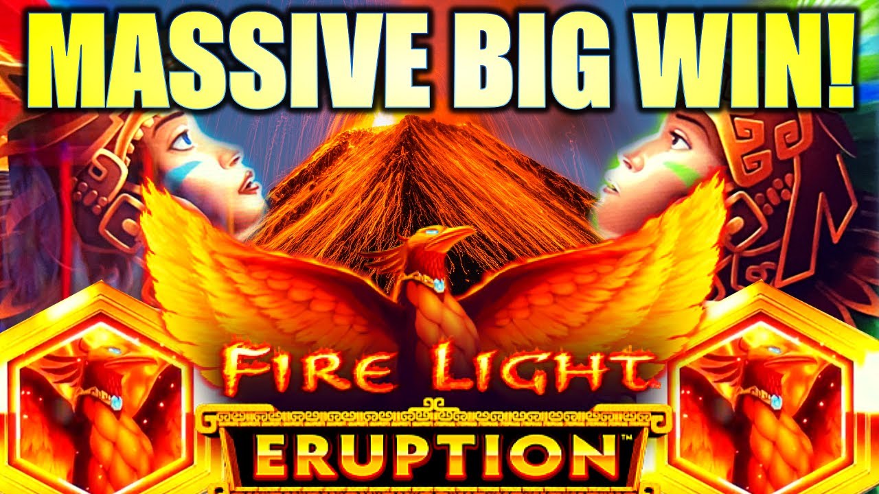 ★MASSIVE BIG WIN!★ IT'S NEW!! FIRE LIGHT ERUPTION VOLCANO 🌋 Slot Machine (ARISTOCRAT GAMING)