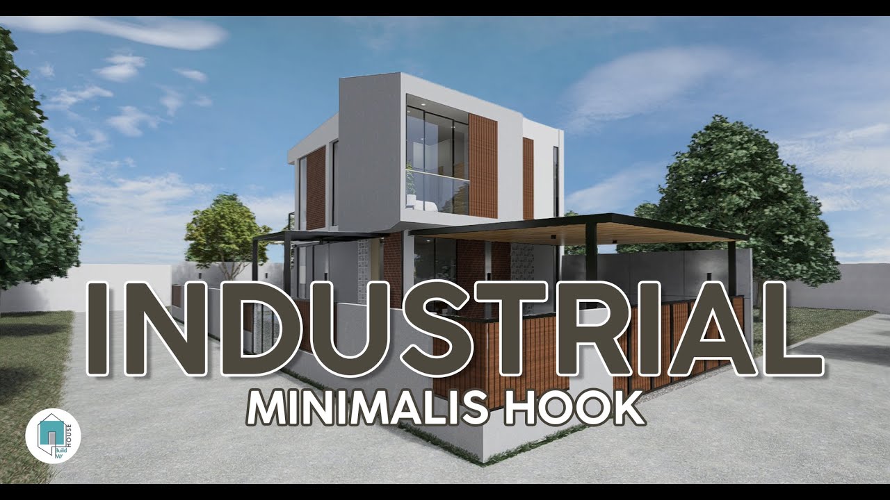 Rumah Industrial Minimalis di Lahan Hook