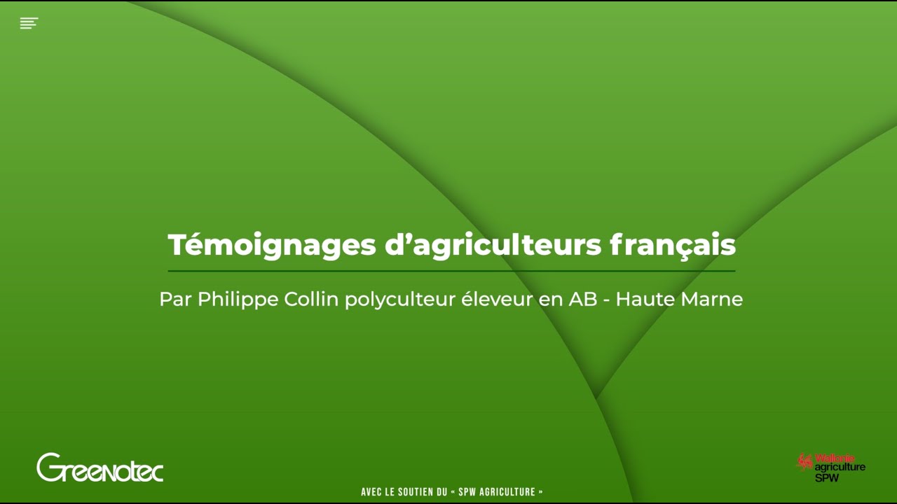 Philippe Collin : évolutions de nos agricultures et ses ruptures - contraintes ou opportunités ?