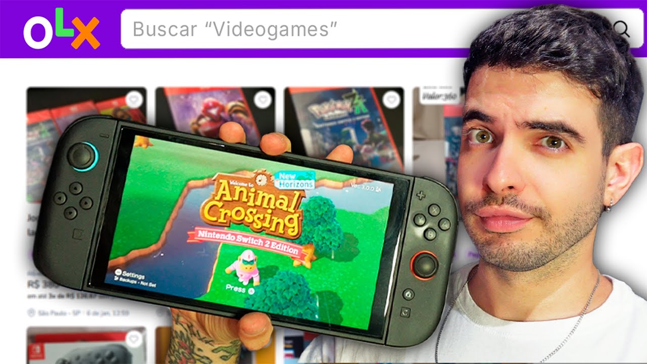 Garimpando Jogos pro meu Switch 2 na OLX (DEU BOM?)