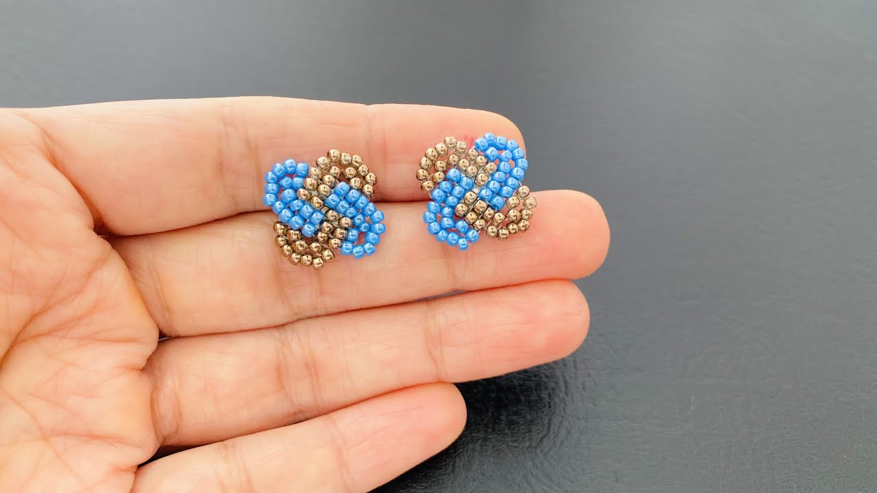 Stud beaded Earrings || cute little earrings