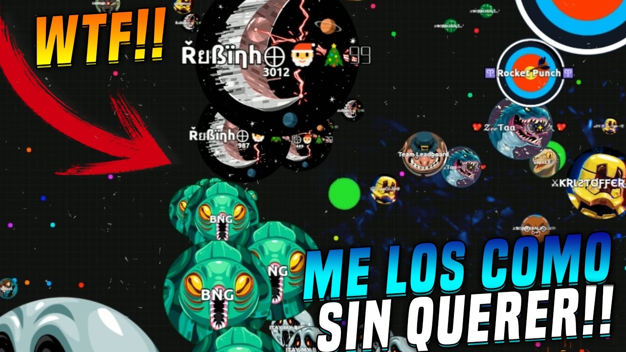 WTF!! ME COMO A LOS PRIMEROS SIN QUERER!! | Agar.io | Rubinho vlc