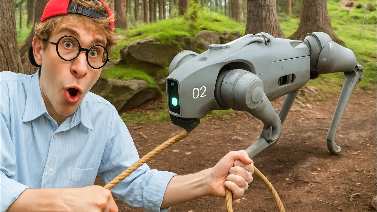 My DRONE FOUND ROBOT DOG in real life! 