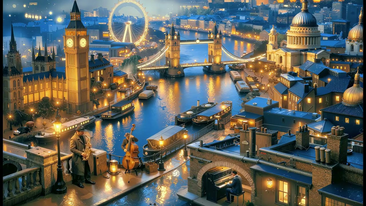 London Night Jazz  Relaxing Dark Instrumental Music for Focus, Work & Reading City Noir Vol  1