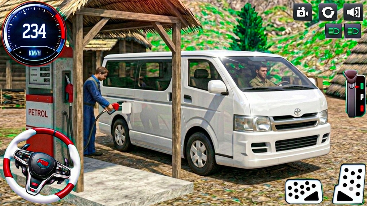 Real VAN Driving 2026: Refueling petrol pump white Vietnam van driving pick drop - android gameplay