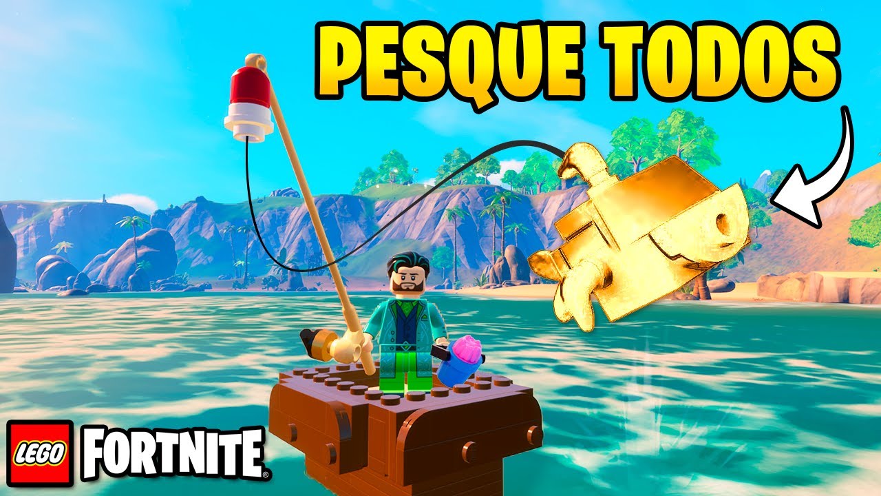 Como Pescar Todos os Peixes do Lego Fortnite