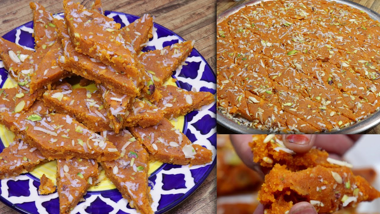 Halwai Style CHANE KI DAL KI HALWA KATLI | Sondha Sondha Muh mai Ghul Jane Wala Shab-e-Raat Halwa