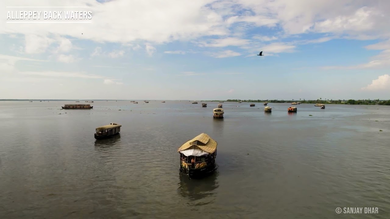 Backwater Beauty: Alleppey's Serene Paradise - Drone View
