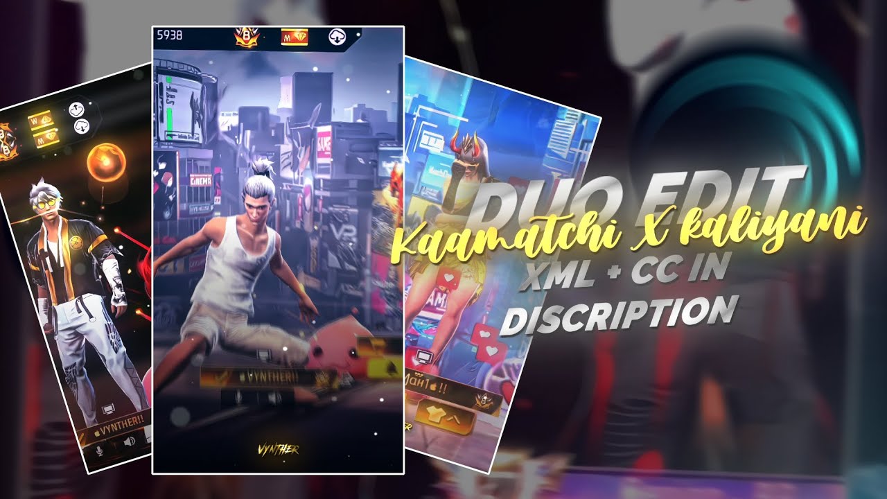 Kaamatchi X Kaliyani Song 💝 । FF DUO TREND । XML + CLIP + CC 🤍 । NEW TREND । FF EDIT ‎⁨@ofcvynther