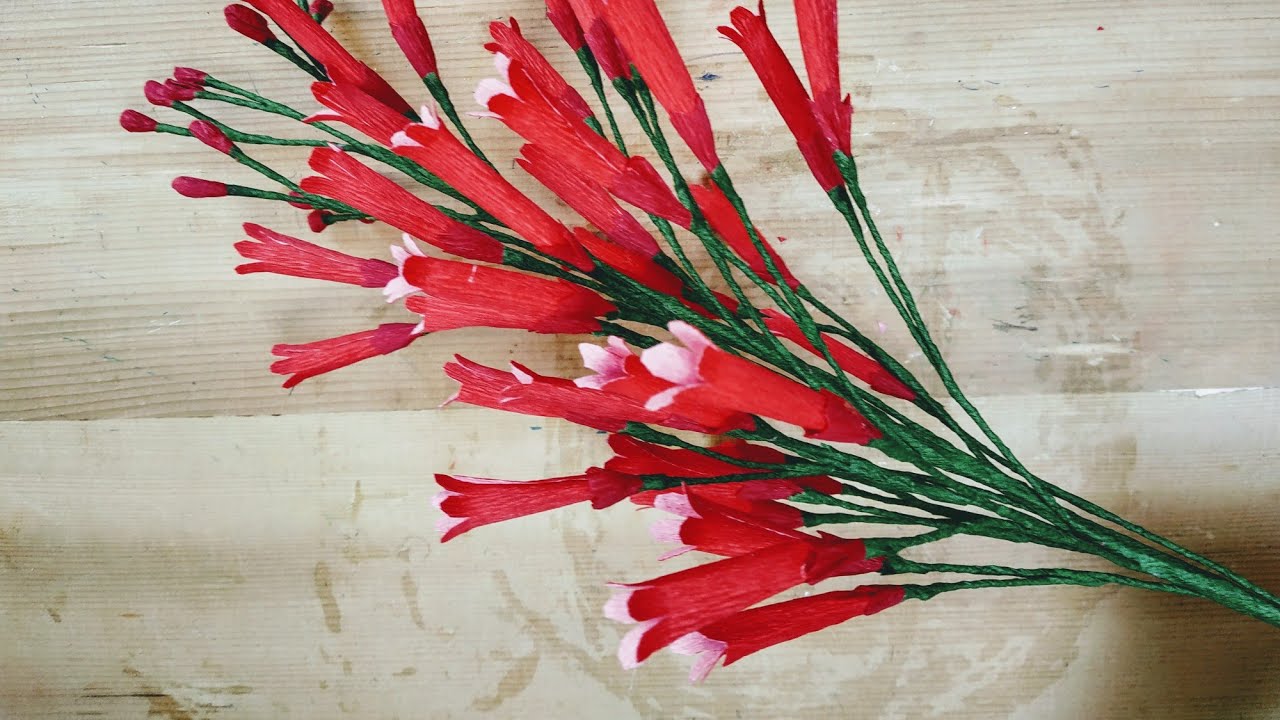 DIY Crepe paper Firecracker plant