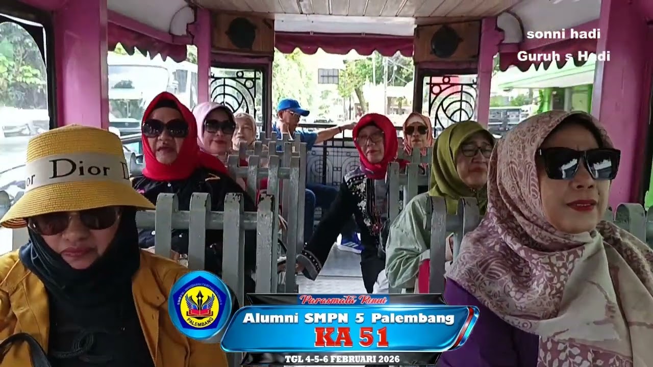 Wisata alumni SMPN 5 Palembang Angk 75 - Naik Bandros -2 PART -25