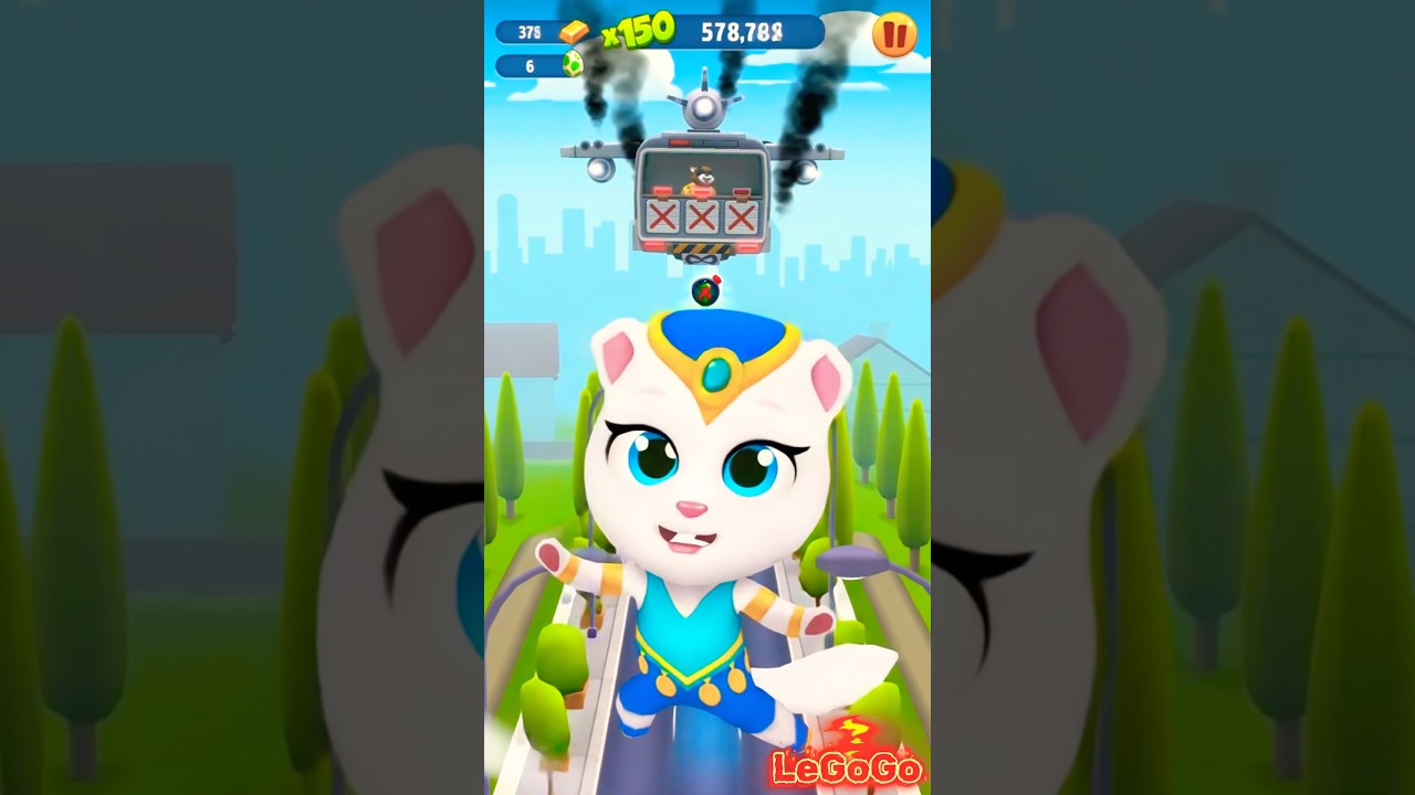 Genie Angela&rsquo;s Funniest Fails! 🧞&zwj;♀️💥 | Talking Tom Gold Run #Shorts