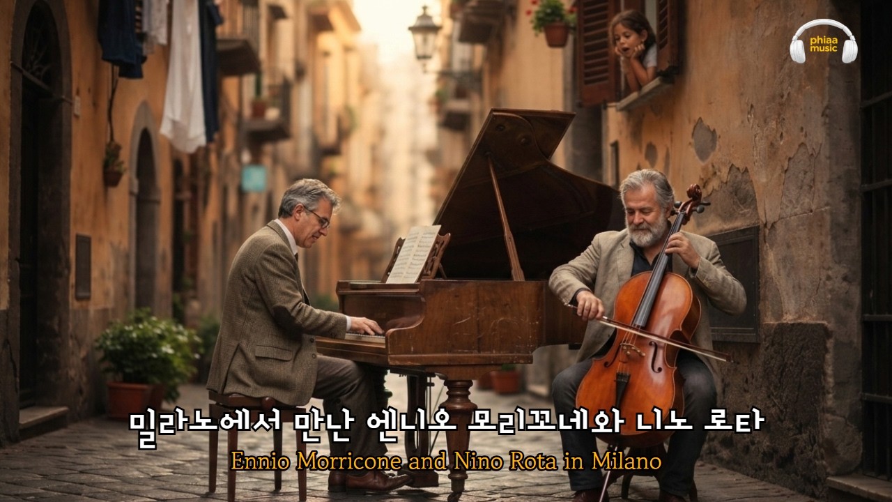 [감성 연주곡] 밀라노에서 만난 엔니오 모리꼬네와 니노 로타.🍀Ennio Morricone and Nino Rota in Milano